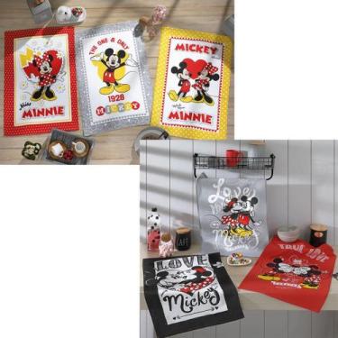 Imagem de Kit 6 Panos de Pratos Mickey e Minnie - Disney