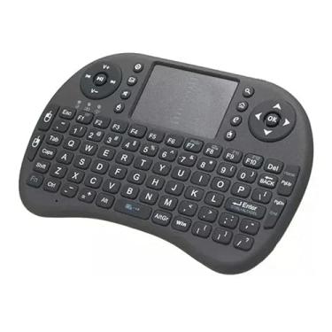 Imagem de Mini Teclado Sem Fio 2.4GHz, com LED RGB, Touchpad, Controle Multimídia, 16cm x 11cm x 3cm, 1 Teclado Mini Keyboard, 1 Cabo USB/Micro USB