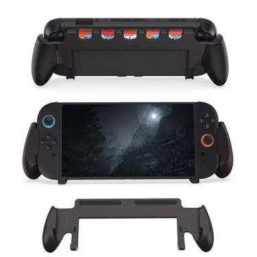 Imagem de AriKroii Grip Protective Case with Stand for Nintendo Switch 2,for Switch 2 Grip Case with 5 Game Slots and Foldable JoyCon Holder, Comfortable & Ergonomic Grip