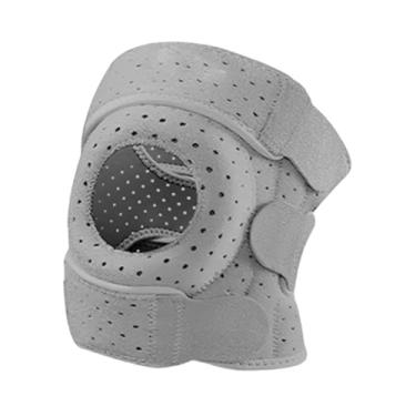 Imagem de kowaku Joelheira de suporte para tendão patelar para homens e mulheres, estabilizador de patela, proteção do joelho para corrida, esportes e atletismo, Cinza