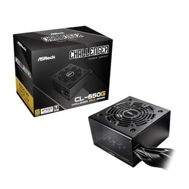 Imagem de ASRock Fonte De Alimentação Challenger 650W Atx 3.1 Auto Icool Controle Inteligente Ventilador Lâmina Golfe 120 Mm Certificação 80 Plus Gold Não Modular Cl-650G