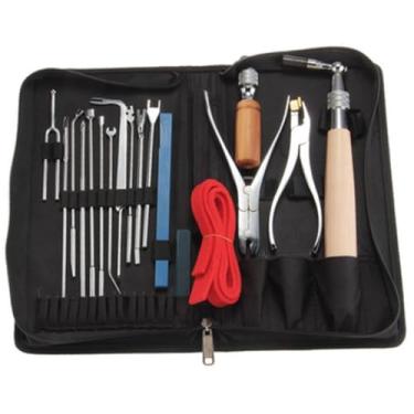 Imagem de Conjunto de ferramentas para afinação de piano,chave de afinação de 19 peças,martelo de afinação,surdina de algodão para piano,ideal para iniciantes e afinadores profissionais