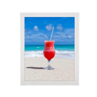 Imagem de JDZIVTOP Moldura branca rústica de 20 x 23 cm, moldura envelhecida 22 x 20 cm, moldura de pôster para pendurar fotos, galeria 20 x 23 cm, moldura horizontal e vertical para pendurar na parede/mesa