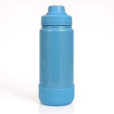 Imagem de Garrafa Térmica 800ml Mystic Glow Grande Mantém Temperatura Gelada & Quente (Azul Bebê)