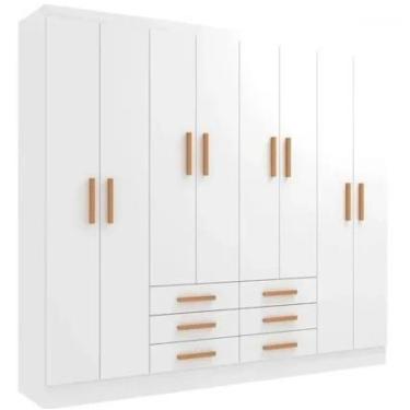 Imagem de Guarda Roupa New Paris Casal 8 Portas 6 Gavetas Demobile