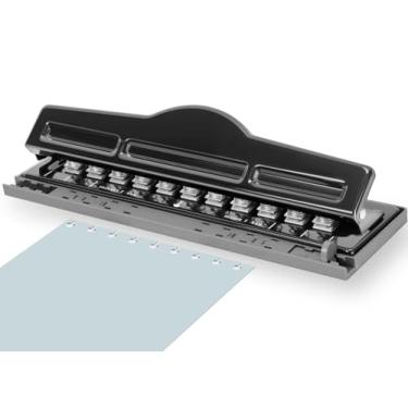 Imagem de Furador de Papel 11 Furos, Perfurador de Papel Metal, 11 Furos, Preto, Furador de Papel 11 Furo, Furador, Encadernadora Perfuradora, Furador Notebook