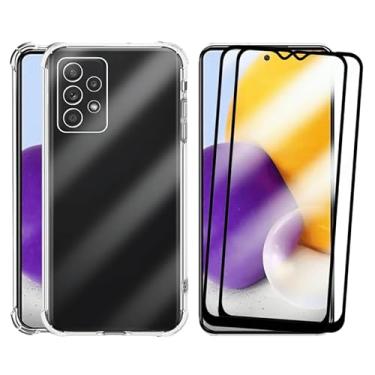 Imagem de Kit 2 Películas Para A72 + Capa Capinha Compatível Samsung Galaxy Vidro 3d Anti Impacto