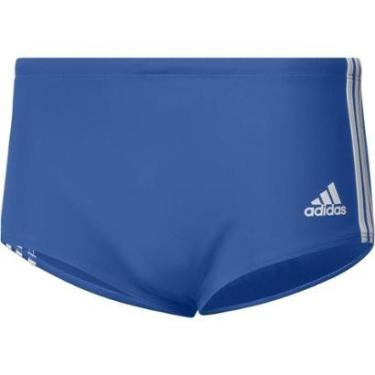 Imagem de Sunga Adidas 3-Stripes [Cor: Celeste E Branco - Tamanho: G]-Masculino