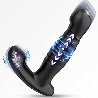 Imagem de Massageador de próstata vibrador anal, brinquedo de plugue anal Ferewa Dual Motors com controle remoto estimulador de vibrador ponto G com 7 modos de empurrar e vibração, brinquedos sexuais anais masculinos para mulheres, homens casais
