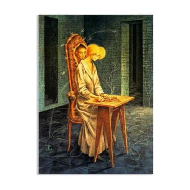 Imagem de Remedios Varo Impressões de arte em tela pôster presença perturbadora pinturas famosas arte de parede arte surrealismo arte para sala de estar decoração de escritório em casa 100 x 70 cm (83.8x71.1 cm