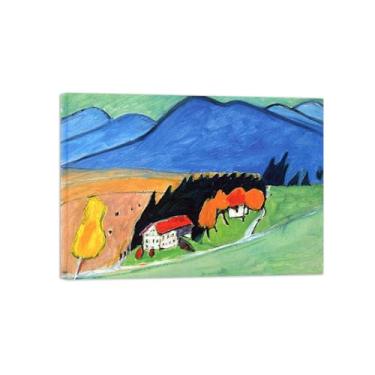 Imagem de Pinturas Famosas Arte Parede-Imagens em Tela-Farm 2-Pôster e Impressões para Sala de Estar Quarto Casa 50x70cm20x27in Tela Embrulhada