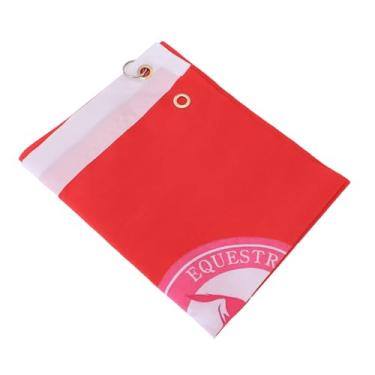 Imagem de CHICIRIS Bandeiras de árbitro de equitação, 2 peças úteis para educação de criação fácil anti anti (vermelho)