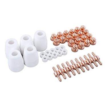 Imagem de Kit de consumíveis de tocha de cortador de plasma de 45 peças para bocal LG40 PT31 CUT35 CUT40 CUT50 com ponta padrão