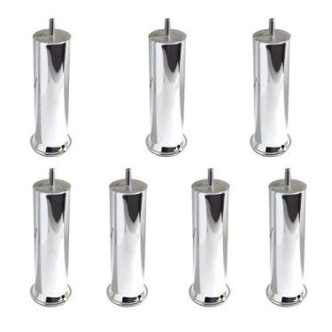 Imagem de Kit Pés Para Cama Box Com 14 Unidades Com 18cm de Altura Cor Metalizad