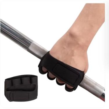 Imagem de Luva de Academia Unissex, Antiderrapante, Neoprene, Ajustável, Preta, com Pegada Firme