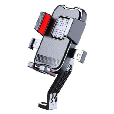 Imagem de Generic Suporte universal para celular em motocicletas, instalação rápida, braçadeira para smartphone, suporte para celular em bicicletas de estrada, ciclismo, Espelho Retrovisor Vermelho