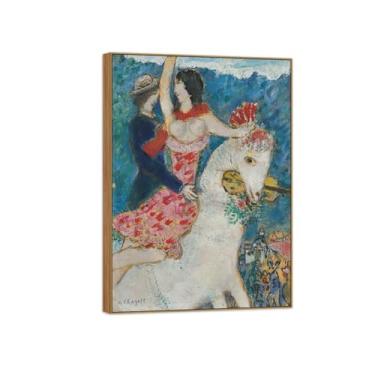 Imagem de BMZFYBS Quadro de madeira - pintura de parede famosa em tela - imagens para decoração de casa - cavaleira - pôster e impressões 70 x 100 cm 27 x 39 pol