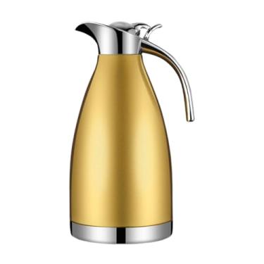 Imagem de MotiveTech Jarra de Café de aço Inoxidável, Dispensador de água Quente a Vácuo, Cafeteira para Chá, Geladeira, Casa, Ouro