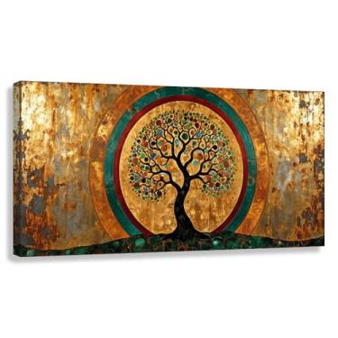 Imagem de Árvore da Vida Arte de Parede Impressão em Tela Decoração Harmonia da Vida Imagens Espirituais Pintura Vibrante 60x30cmx1