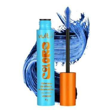 Imagem de Máscara de Cílios e Sobrancelhas Rímel Colorido Azul Alegria Make Maqu