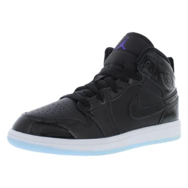 Imagem de Nike Tênis infantil Air Jordan 1 Mid SE, Preto/Dark Concord/Branco, 14
