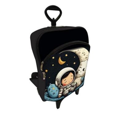 Imagem de Mochila Plus Bolsa Escolar C/ Carinho - Astronauta Lua - Criarte Prese