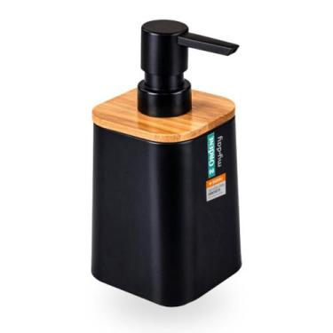 Imagem de Dispenser Sabonete Liquido Plástico e Bambu C/ Válvula 480ml - Ordene,