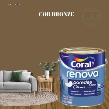 Imagem de Tinta Para Parede Acrílica Coral Renova Cor Marrom 3,2l Lavável Premiu