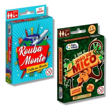 Imagem de Kit Rouba monte + jogo do mico 2 em 1 Pais e Filhos