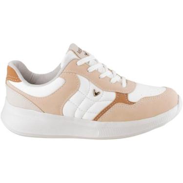 Imagem de Tênis Mississipi Casual Feminino Leveza e Praticidade, Bege branco, 37