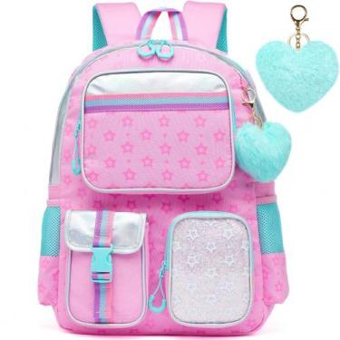 Imagem de Mochila Meetbelify Pink para meninas da escola de 6 a 10 anos