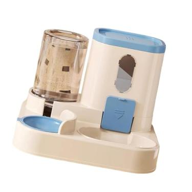 Imagem de MFMEXUL Alimentador Automático para Gatos, Dispensador de Comida E água, Tigela para Filhotes de Gatos Domésticos, Cães Pequenos, Médios E Gatinhos, Azul