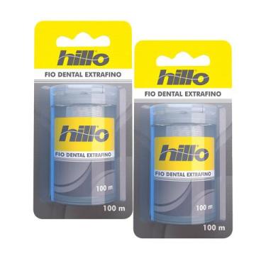 Imagem de Kit 2 Fio Dental Hillo Extra Fino 100m
