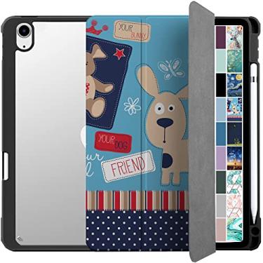 Imagem de DuraSafe Cases Para iPad 10,9 polegadas Air 5th Air 4th [Air 5 2022 Air 4 2020] A2588 A2316 MYFQ2LL/A MYFP2LL/A MYFN2LL/A MYFQ2LL/A MYFQ2LL/A Suporte de lápis macio com capa traseira de PC - estampa