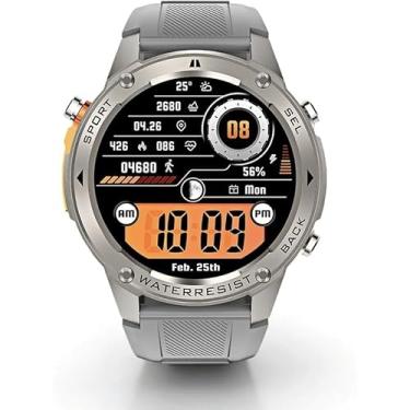 Imagem de Smartwatch Brave à prova d' Água Do Mar até 50 metros, GPS Duplo, Resistência Militar IP69K, até 10 Dias de Bateria (Prata)