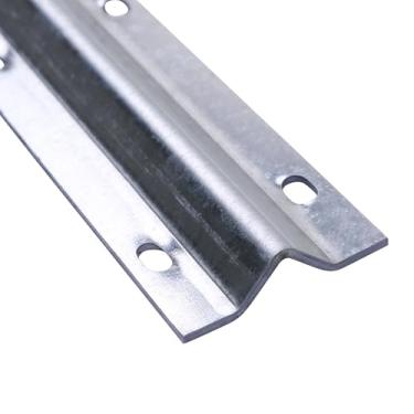 Imagem de Xadnitu Trilha em V de 1,8 m (3 pés x 2) com furos e parafusos pré-perfurados, trilho inferior em V resistente para portões deslizantes de entrada de garagem