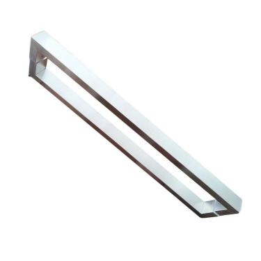 Imagem de Puxador Porta Duplo Alça 800 Mm Inox Escovado 40X20 Mm 80 Cm