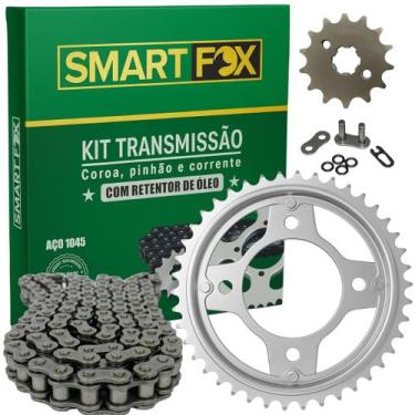 Imagem de Kit Transmissão Relação Cg Fan 125 2009 A 2014 Com Retentor - Smartfox