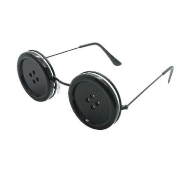 Imagem de Óculos de Cosplay Coraline - Botões de Olhos para Halloween, 1 unidade