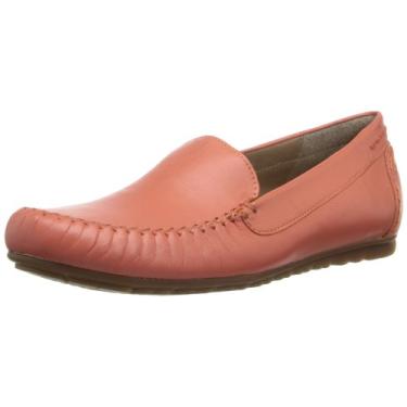 Imagem de Rose Petals Mocassim feminino Eagle sem cadarço, Nappa coral, 9.5 Wide