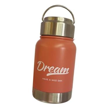 Imagem de Dynwave Garrafa térmica de aço inoxidável com parede dupla, copo de viagem com isolamento térmico, boca larga, para bebidas, para casa, viagens e escritório, Vermelho