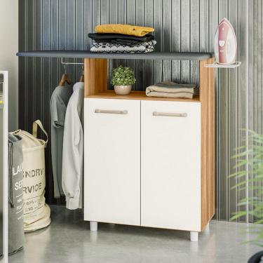 Imagem de Tábua de Passar Roupa Marromissa 2 Portas Freijó/Off White - Nicioli