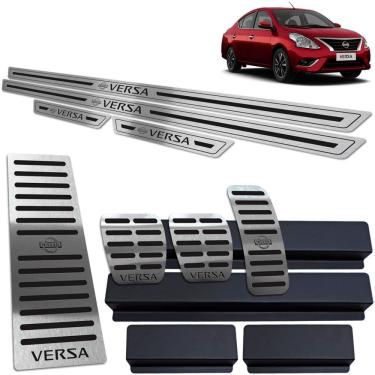 Imagem de Soleira Pedaleira Manual Descanso Versa 2012 A 2014 Preto BR