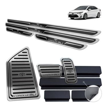 Imagem de Soleira Pedaleira Descanso Corolla Gli 2020 Preto A.R Vinil