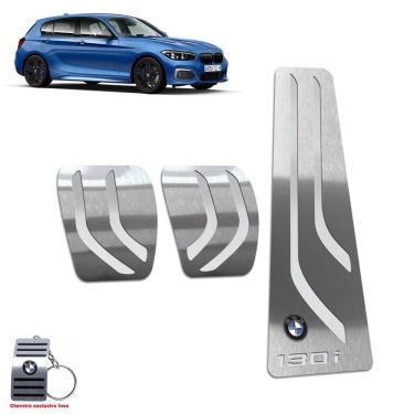 Imagem de Pedaleira Manual Em Inox Bmw 130i 2006 a 2012 Prata