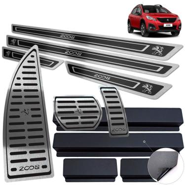 Imagem de Descanso Pedaleira Soleira Peugeot 2008 2020 2021 Preto