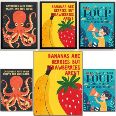 Imagem de 3 pôsteres engraçados de ciência para sala de aula/casa – Arte de parede de professor STEM e decorações de quadro de avisos para salas de aula do ensino fundamental, médio e médio, tela sem moldura