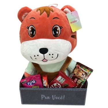 Imagem de Cesta Presente Dia das Crianças Pelúcia Chocolates e Doces - Nestlé