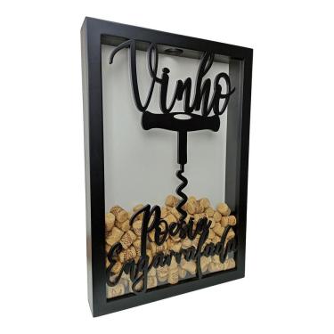 Imagem de Porta rolhas quadro poesia engarrafada - 150 rolhas - 28x41