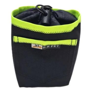 Imagem de Petisqueira Para Adestramento Cães Animais - P.H Pet, Preta com Verde 